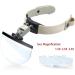 Headband Magnifier with Led Light Head-Mounted Handsfree Reading Magnifying Glasses Jeweler Watch Loupe 3 Replaceable Lenses Interesting Life Fashionable - Buy Online on GoSupps.com