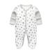 MAMIMAKA Baby Rompers Pajamas Cotton Jumpsuit Boys Girls Sleepsuit Long Sleeve Footed Bodysuits One-Piece Outfits 6-9 Months Grey