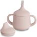 Moonkie Silicone Baby Sippy Cups for Infants Toddlers and Kid | 3 Stages Training Cup Straw Cup Baby Water Bottle 4 oz(Blush)