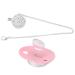 Buy Bling Soft Silicone Baby Pacifier - BPA Free Size M 6-18 Months Includes Chain Clip - Pink | International Shipping - Buy Online on GoSupps.com