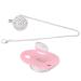 Silicone Mini Pacifier Pacifier Clip for DIY Baby Shower Newborn Boy Girl (Pink)