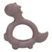 Baby Toddler Teethers Silicone Dinosaur Shape Teething Chew Toy for Newborn (Light Gray)