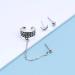 Buy Bohemia Moon Cuff Chain Earrings | Silver Chain Climber & Dangle Earrings Set for Women & Girls - Stylish Tassel & Cartilage Designs - Buy Online on GoSupps.com