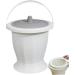 Bed Pan Chamber Pot with Lid and Handle Heavy Duty Bed Pan Non-Slip PP Urinal Bottle with Detachable Base Washable Reusable Portable Toilet for Kids Adults White + Grey - Buy Online on GoSupps.com