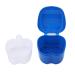 Denture box waterproof denture container for elderly people to save their dentures (dark blue)