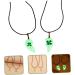 Abaodam 2 Pairs Four Leaf Necklace Greenery Decor Irish Bead Necklace Delicate Necklace Girl Lovers - Buy Online on GoSupps.com