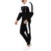 Hanxiulin men's training suits long jogging suit men casual long sleeves sports jacket pants men training suit leisure suit training suit house suit sweat jacket m black