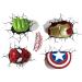 Superhero Spiderman Hulk Shield 3D Wall Stickers - Bedroom & Living Room Wall Decor - Buy Online on GoSupps.com