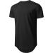LETAOTAO Men's Hipster Slim Fit Longline T-Shirt Gym Muscle Tee - Black, Size Medium - Buy Online on GoSupps.com