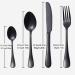Cutlery Set 24 Piece Stainless Steel Flatware Set for 6 Silverware Knives and Forks Dinner Spoons Teaspoons Fork and Spoon HUAN TAI (Color : Black Size : B3S10) - Buy Online on GoSupps.com