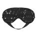 Black Music Notes Print Double-Sided Eye Mask Soft and Light Blocking for Enhancing Sleep Quality