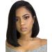 Morichy 12 U Part Bob Wig 100% Brazilian Human Hair for Black Women - 150% Density, Left Side Upgrade - Natural Color, 12 Inch - Buy Online on GoSupps.com