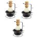 Angoily 3 sets of razor foam shell Razor apparatus shaving holder shave shaving accessories shaving accessories shaving soap tablecloth clips household shaving shaving bracket rustpin rustproof steel blackx3stk 12x8.5cmx3pcs