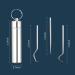 RVUEM 3 PCS Stainless Steel Toothpicks Set | Premium Reusable Floss Tools | Portable Keychain Holder for Travel & Outdoor - Buy Online on GoSupps.com