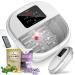 BLEOTY Foot Spa for Women  Collapsible Foot Bath Spa with Heat and Massage  Foot Soak Tub with Ozone Sterilize Temperature Control  Timing Lavender Epsom Salt and Herbal Foot Bath Bag Gifts for Mom Grey