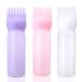 Root Comb Applicator Bottle 6 Ounce Hair Dye Applicator Brush 3 Pack Applicator Bottle for Hair Root Comb Color Applicator Bottle with Graduated Scale(Pink+White+Purple)