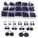 154pcs Black Solid Plastic Safety Eyes with Washers for DIY Crafts - Teddy Bear Dolls, Plush Animals, Puppets - 1Box - 12 Sizes - Buy Online on GoSupps.com
