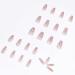 Justotry 24 Pieces Heart Coffin Press-On Nails | Pink French Valentine s Day Ballerina Fake Nails for Women - Buy Online on GoSupps.com