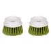 Replaceable Brush Head for DAPOWER Soap Dispensing Palm Brush Refill - 2 Pack (Green)