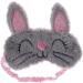 2pc Cartoon Eyepatch Masks - Cute Animal Design for Girls, Women - Plush Rabbit Eye Cover for Sleep and Shade - Grey - Buy Online on GoSupps.com