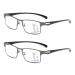 Koosufa progressive multifocus anti-blue light reading glasses men women computer glasses workplace glasses metal frame reading glasses reading help 1.0 1.5 2.5 3.5 4.0 2x gray 2.5 x
