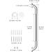 24 Inch Anti Slip Shower Grab Bar  Munzong Stainless Steel Bathroom Grab Bar  Satin Brushed Nickel Knurled Bathroom Balance Bar Safety Hand Rail Support Handicap Elderly Senior Assist Bath Handle 24 Inch Satin Brushed Nickel - Buy Online on GoSupps.com
