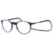 Lanomi round oval reading glasses women men magnetic closure clip light reading aid visual aid with elastic silicone glasses straps blue 1.5 x