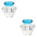 FRCOLOR 2 Pcs Nail Art Crystal Cup Clear Cups Glass Dappen Dish Bowl Glass Dappen Dish for Acrylic Nails Glass Containers with Lids Crystal Nail Cup Equipment White Crystal Symphony 5.5x5.5cmx2pcs Bluex2pcs