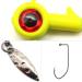 XFISHMAN Crappie Jigs Heads Kit 1/8 1/16 1/32oz - 50 Pack Panfish Fishing Jigs for Lead Head Jig Hook Lure - 1/16oz with Spinner - Buy Online on GoSupps.com