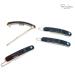 Parcelona French Mini Oblong Celluloid Acetate Hair Clips Set of 4 - Tortoise Shell-Black - Buy Online on GoSupps.com