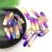 50g Electroplated Purple and Yellow Titanium Aura Lemurian Seed Quartz Crystal Stones Natural Stones and Crystals - (Size: 50 Grams(4-6pcs)) Full of Texture