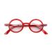 LONDON MOLE Eyewear | Moley Reading Glasses | Round Glasses | Cool Readers | Stylish Reading Glasses | Men's Women's Unisex | Spring Hinges Transparent Red 2.0 x