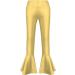 Aislor Kids Metallic Shiny Sequin Ruffle Bell Bottom Pants - Gold (Size 10) - Buy Online on GoSupps.com