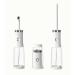 Portable buttocks shower anal shower and vaginal shower electric 400ml intimate shower shower woman or man mobile bidet with 2 nozzles saves paper IPX7 waterproof anti -return - white