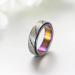 Matching Rings for Couples - Whoiy Stainless Steel Multi-Color Rainbow Engagement Rings (2 Pieces 6mm) - Buy Online on GoSupps.com