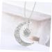 jojofuny Moon Necklace Moon Pendant Necklace Pendant Decor Owl Pendant Necklace Owl Luminous Decorate Light Blue 50*3.5cm - Buy Online on GoSupps.com
