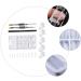 Healeved 1 Set Nail Extension Manicure Clear Acrylic Nails Tips Acrylic Nail Art Pen Nails Brush Dual End Round Tips Nail Decorations for Nail Art Nail Gel Crystal Suit Plastic French White 20x10cm White - Buy Online on GoSupps.com
