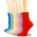 NevEND Diabetic Cotton Womens Ankle Socks Health Circulatory Physicians Approved Non Binding Top 6 Pack 9-11 6 Pairs Mixed Color 9-11