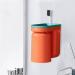 Anximt Toothbrush Mug Wall Holder - Punch-Free Self-Adhesive Bathroom Organizer with 2 Cups for Toothpaste & Razor - Orange - Buy Online on GoSupps.com