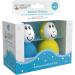 Matchstick Monkey Bathtime Wobblers Set - 2 Antimicrobial Baby Bath Toys, Easy-to-Grip Sensory Learning Toy for 12 Months+, Blue & Yellow - Buy Online on GoSupps.com