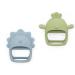 MOMMYS BABY Silicone Teether Set for Infants | Chew Mitten Pain Relief | Olive Green Chick & Dusty Blue Triceratops | Soothing 2 in 1 Teething Toy | Anti-Drop Handle for Easy Grip - Buy Online on GoSupps.com