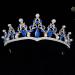 Beaupretty Wedding Rhinestone Crown Bling Crown Headband Bride Birthday Queen Crown Crystal Tiara for Wedding Party Dark Blue - Buy Online on GoSupps.com