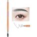 Eyebrow - Double Ended Eyebrow Pencil Retractable Pencil Eye Brown Makeup Brow Stylist Definer for Women Taupe - Buy Online on GoSupps.com