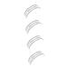 NOLITOY 4 Pcs Flexible Eyebrow Measure Curved Ruler Semi Eyebrow Ruler Tool Eyebrow Trimming