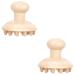 Healeved 2 STK Massage comb from wood scale comb massager wooden head scrubber massage comb for women shower comb massage comb for at home Miss unique scraper beech