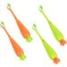 Minkissy Manual Toothbrush Set - 16 Pcs Carrot Design for Kids | Soft Fur Contour Oral Care Brushes - Buy Online on GoSupps.com