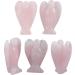 Lovionus89 Rose Quartz Guardian Angel Statue - Hand-Carved Healing Crystal Decor | 5cm 50mm Unique Figurine - Buy Online on GoSupps.com