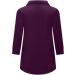 Yck-SAiWed Women's Elegant V Neck 3/4 Sleeve Blouse - Purple, Large | Casual Work Office Solid Color Tunic Top - Buy Online on GoSupps.com