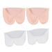 Artibetter 2 pairs soft gel pointed toes protee cap silicone toe tip protection for high heels ballet shoes (white and skin color)