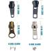Zipper Repair Kit: 12 Pcs Sliders with Pull and Stops for Coats, Jackets - Metal, Plastic, Nylon Coils - Buy Online on GoSupps.com